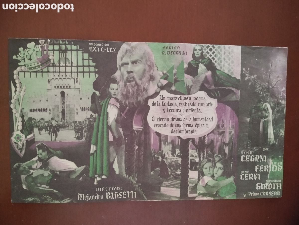 Cine: Folleto Programa de cine DOBLE - LA CORONA DE HIERRO - Foto 2