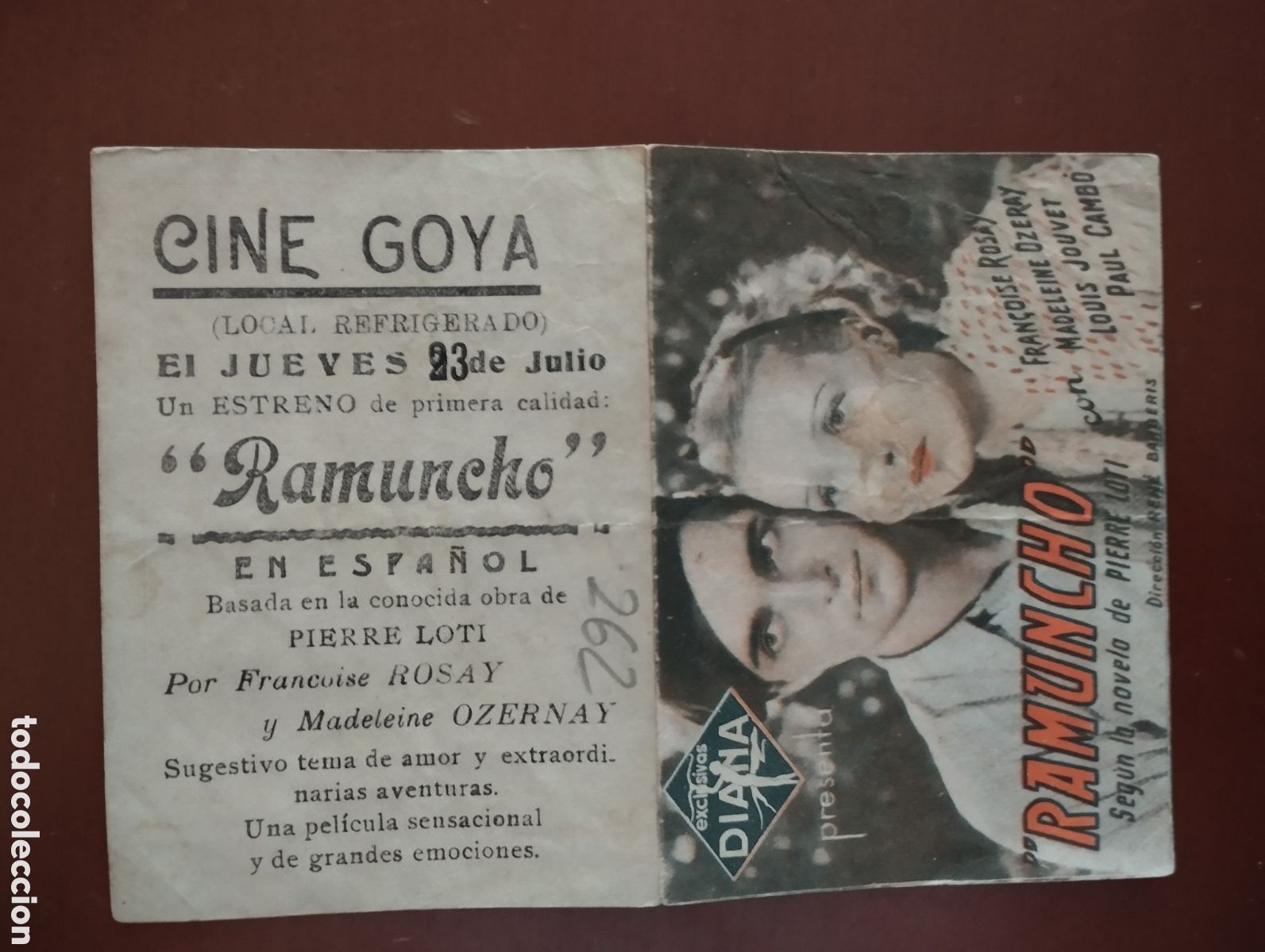 Cine: Folleto Programa de cine DOBLE - RAUMUNCHO