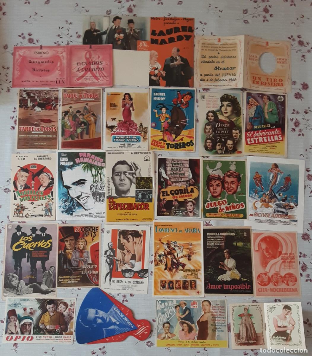 Cine: Lote de 100 programas de cine originales, varios dobles
