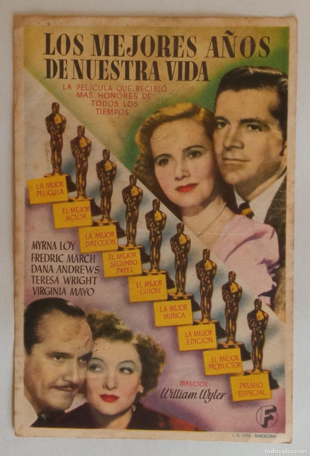 Cine: PROGRAMA DE CINE. MYRNA LOY. FREDRIC MARCH. LOS MEJORES A&Ntilde;OS DE NUESTRAS VIDAS