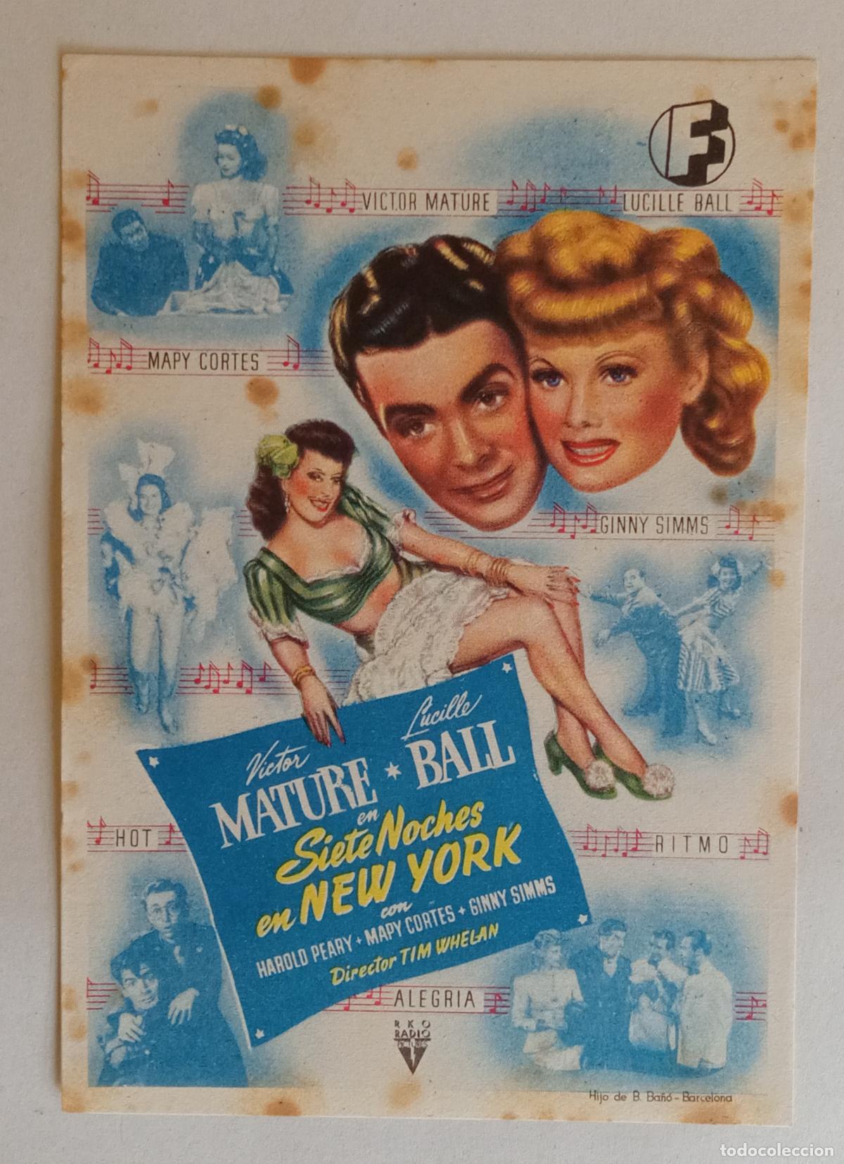 Cine: PROGRAMA DE CINE. VICTOR MATURE. LUCILLE BALL. SIETE NOCHES EN NEW YORK