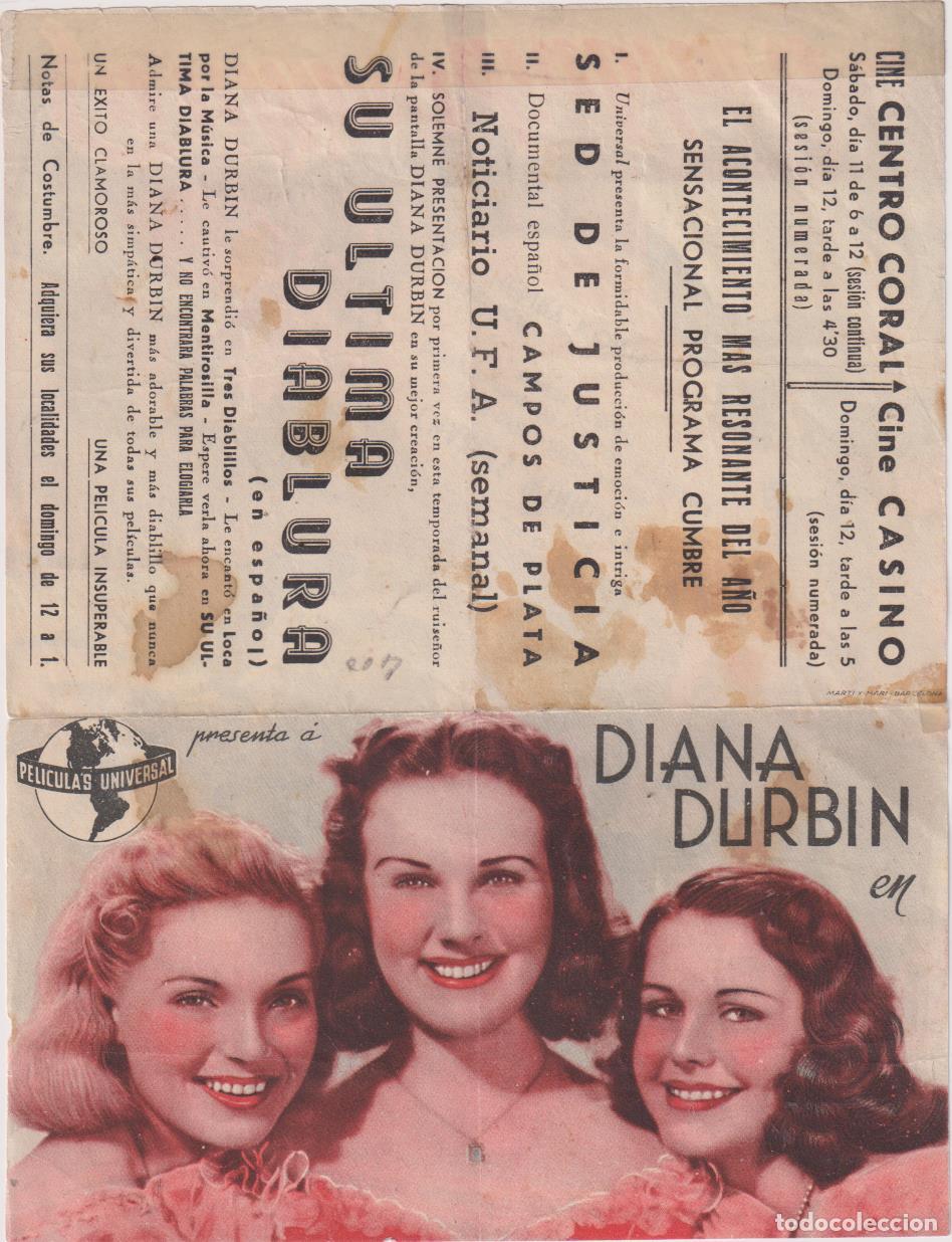 Cine: Su &Uacute;ltima diablura. Doble de Universal. Cine Centro Coral