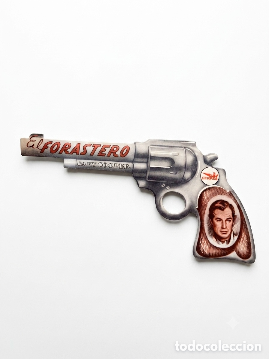 Cine: Programa de mano troquelado Rev&oacute;lver EL FORASTERO - Gary Cooper (CEPICSA) Western Cl&aacute;sico