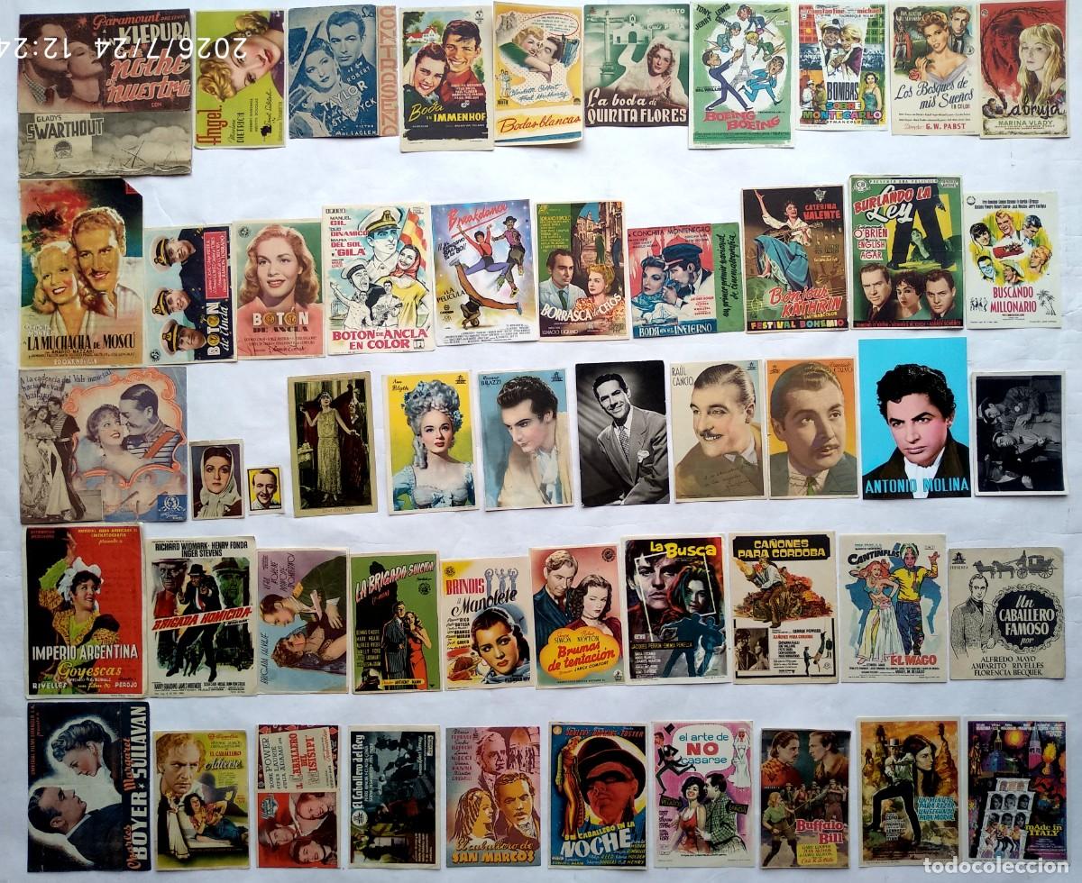 Cine: 50 PROGRAMAS VARIADOS, LOTE N&ordm; 295. ( 20 CON EL DORSO IMPRESO).