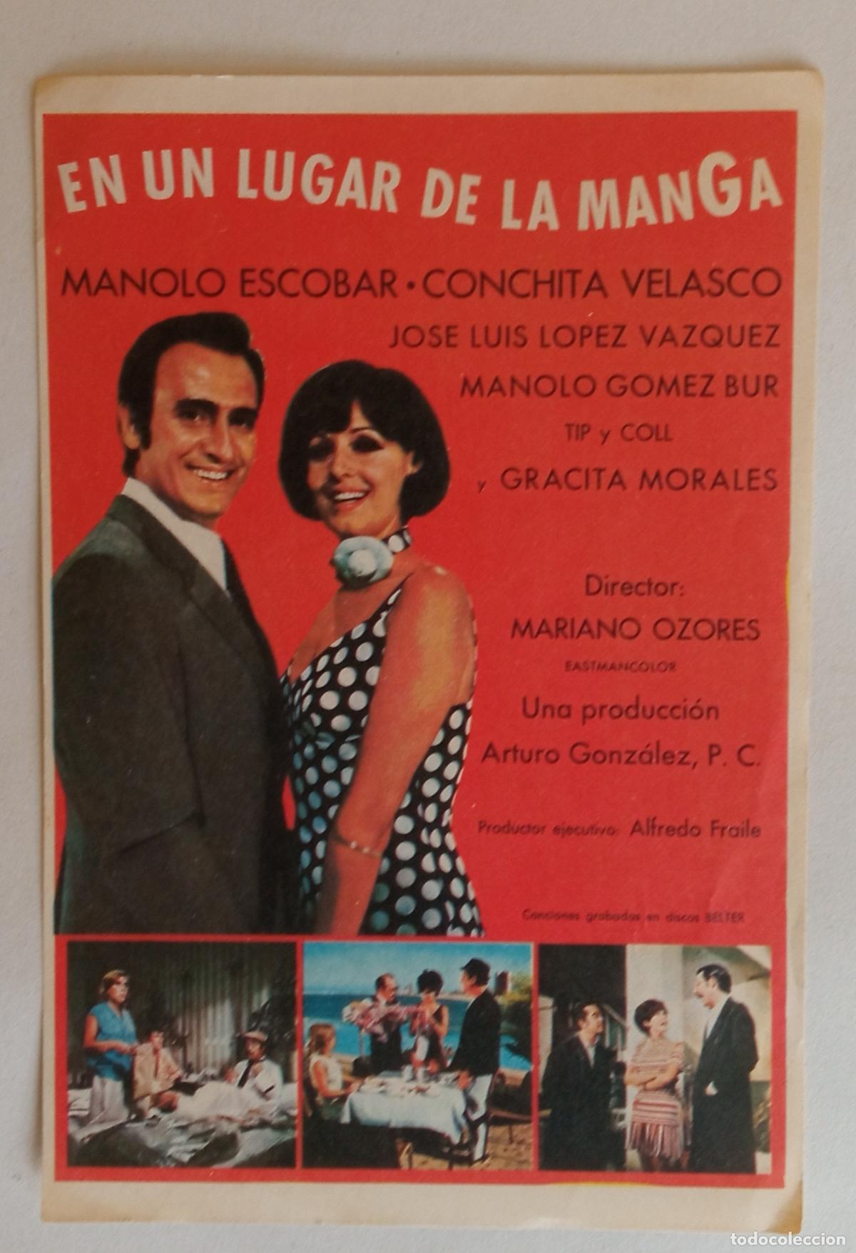 Cine: PROGRAMA DE CINE. MANOLO ESCOBAR. CONCHITA VELASCO. EN UN LUGAR DE LA MANGA