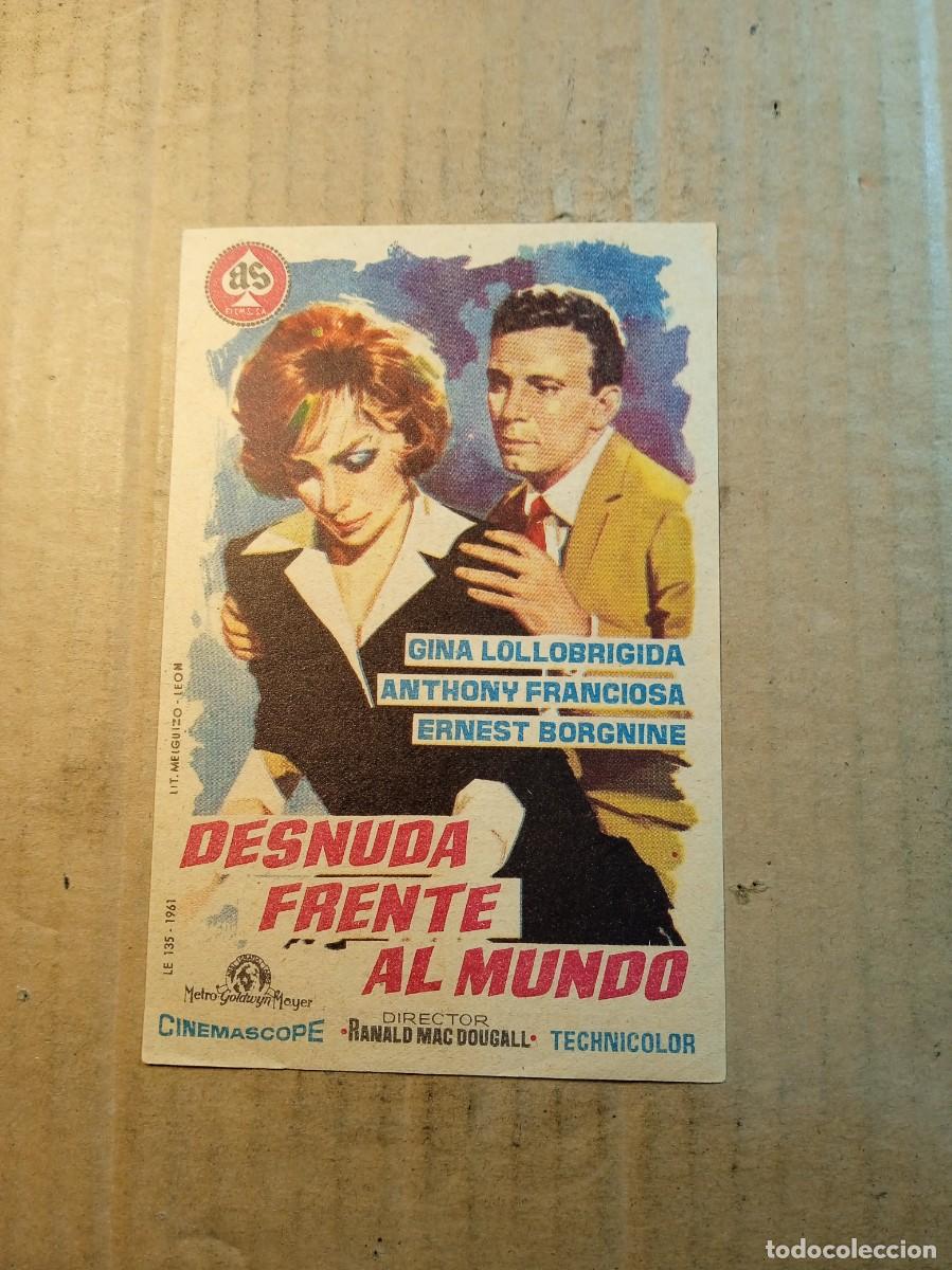 Cine: FOLLETO DE MANO CON PUBLICIDAD DESNUDA FRENTE AL MUNDO