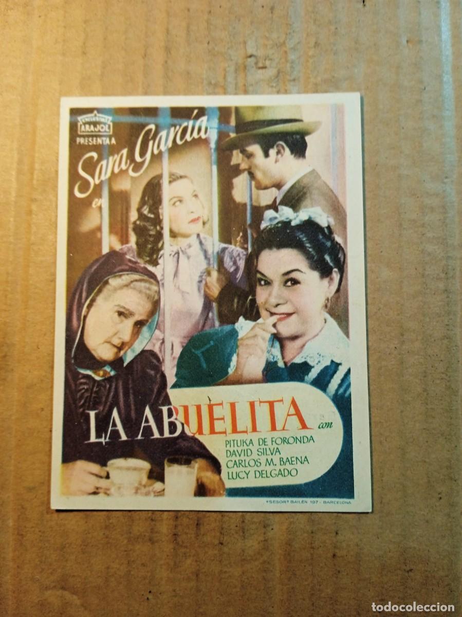 Cine: FOLLETO DE MANO CON PUBLICIDAD LA ABUELITA