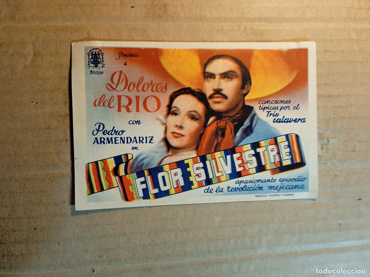 Cine: FOLLETO DE MANO CON PUBLICIDAD FLOR SILVESTRE