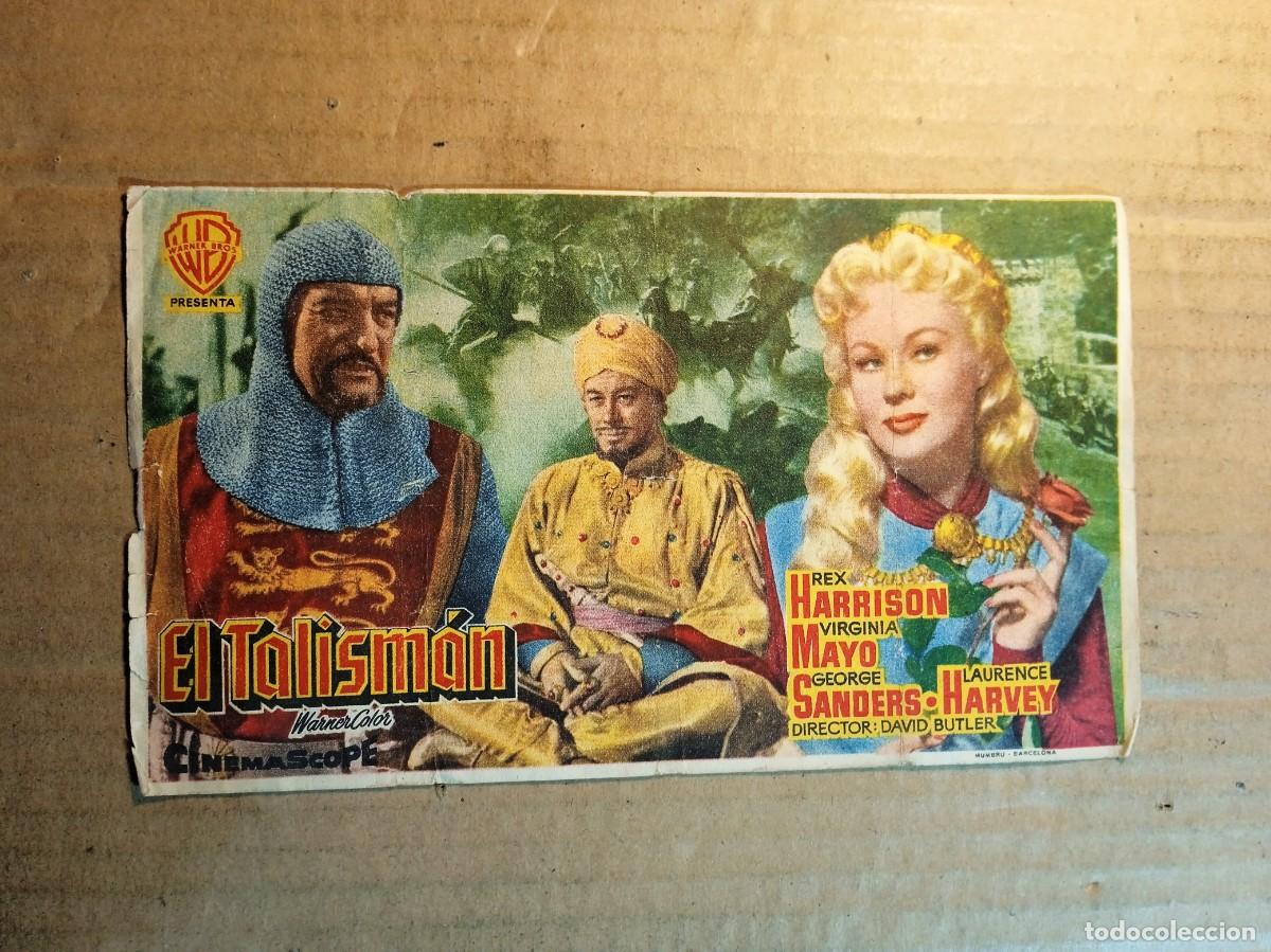 Cine: FOLLETO DE MANO CON PUBLICIDAD EL TALISMAN