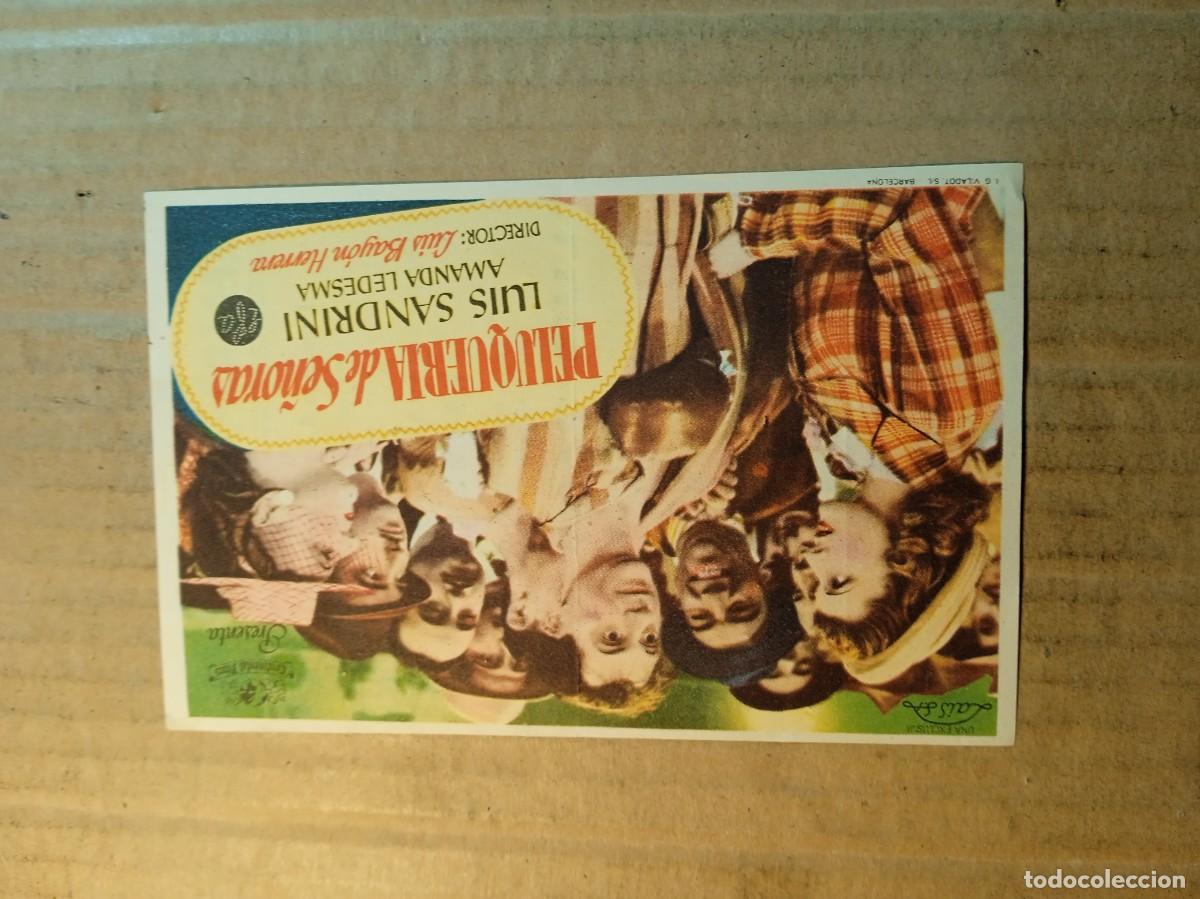 Cine: FOLLETO DE MANO CON PUBLICIDAD PELUQUERIA DE SE&Ntilde;ORAS