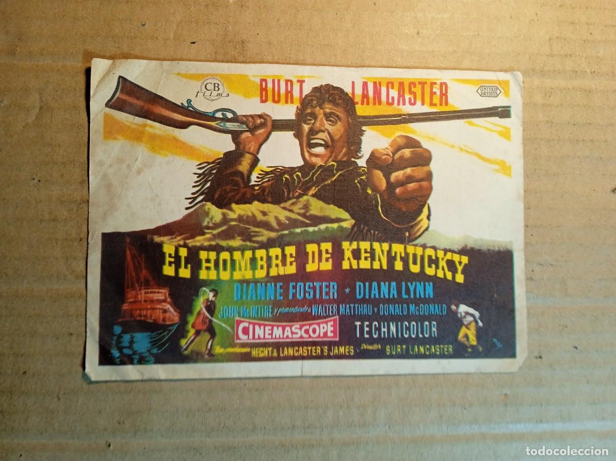 Cine: FOLLETO DE MANO CON PUBLICIDAD EL HOMBRE DE KENTUCKY
