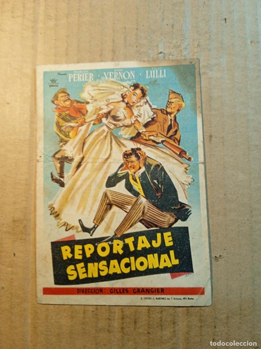 Cine: FOLLETO DE MANO CON PUBLICIDAD REPORTAJE SENSACIONAL