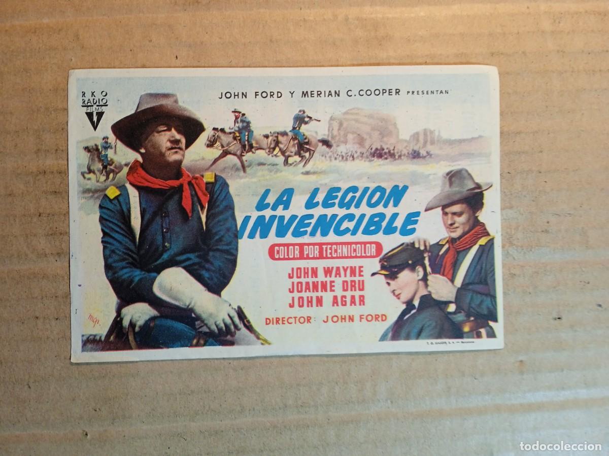 Cine: FOLLETO DE MANO CON PUBLICIDAD LA LEGION INVENCIBLE