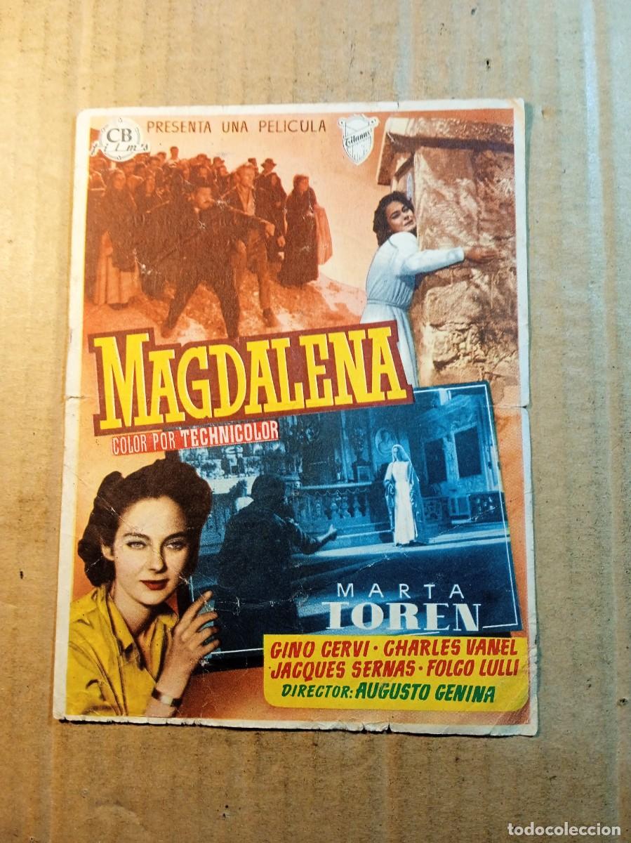 Cine: FOLLETO DE MANO CON PUBLICIDAD MAGDALENA