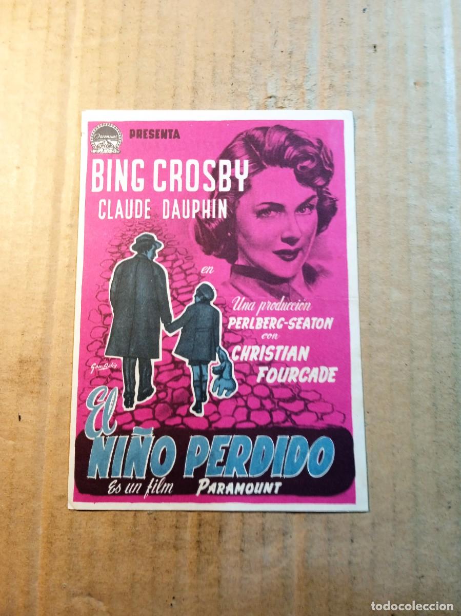 Cine: FOLLETO DE MANO CON PUBLICIDAD EL NI&Ntilde;O PERDIDO