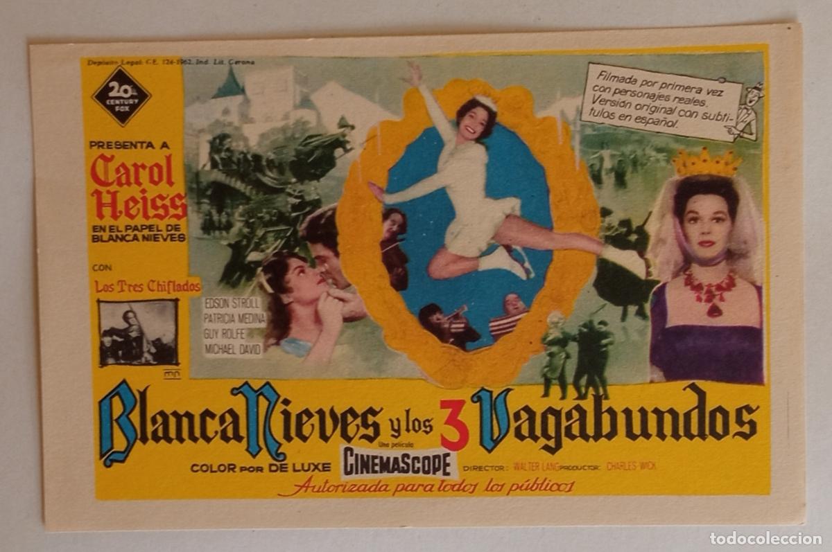 Cine: PROGRAMA DE CINE. CAROL HEISS. BLANCA NIEVES Y LOS 3 VAGABUNDOS