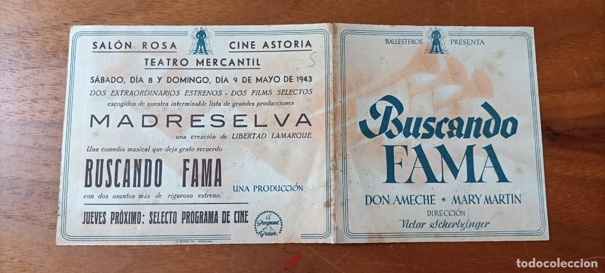 Cine: BUSCANDO FAMA. C/P. SAL&Oacute;N ROSA, CINE ASTORIA, TEATRO MERCANTIL. IGUALADA.