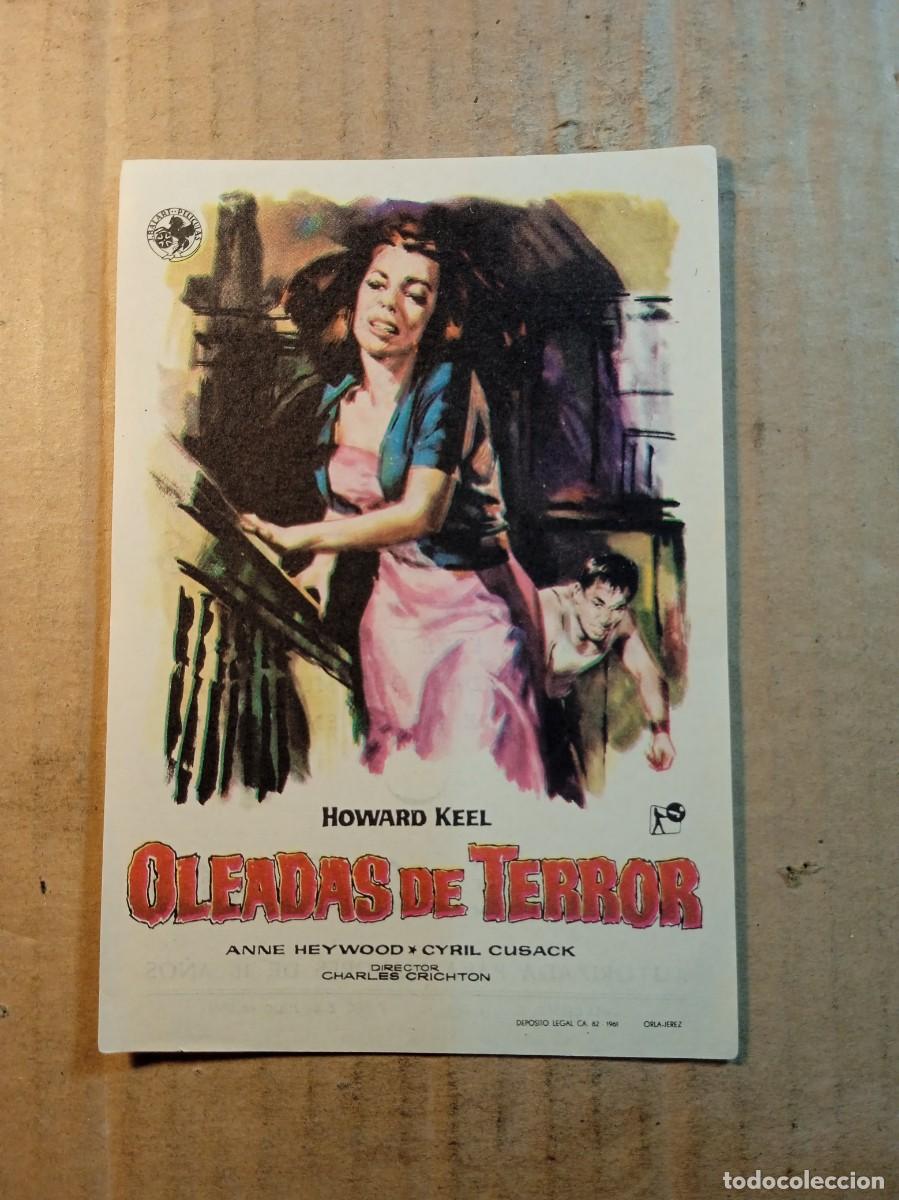 Cine: FOLLETO DE MANO CON PUBLICIDAD OLEADAS DE TERROR