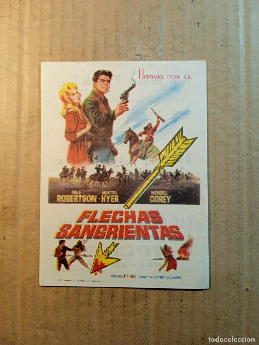 Cine: FOLLETO DE MANO CON PUBLICIDAD FLECHAS SANGRIENTAS