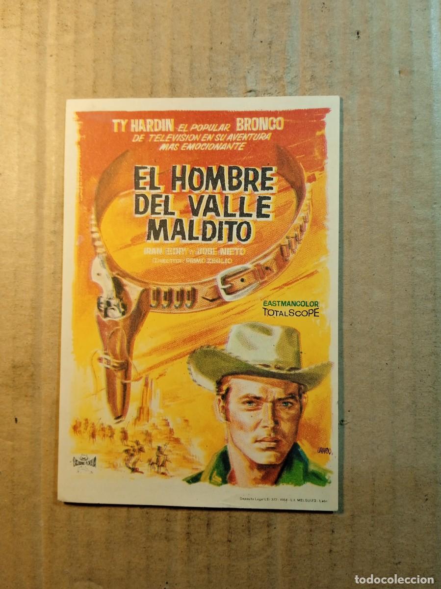 Cine: FOLLETO DE MANO CON PUBLICIDAD EL HOMBRE DEL VALLE MALDITO