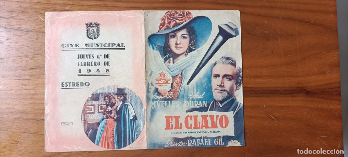 Cine: EL CLAVO. C/P. CINE MUNICIPAL. C&Aacute;DIZ. ES DOBLE, AMPARITO RIVELLES.