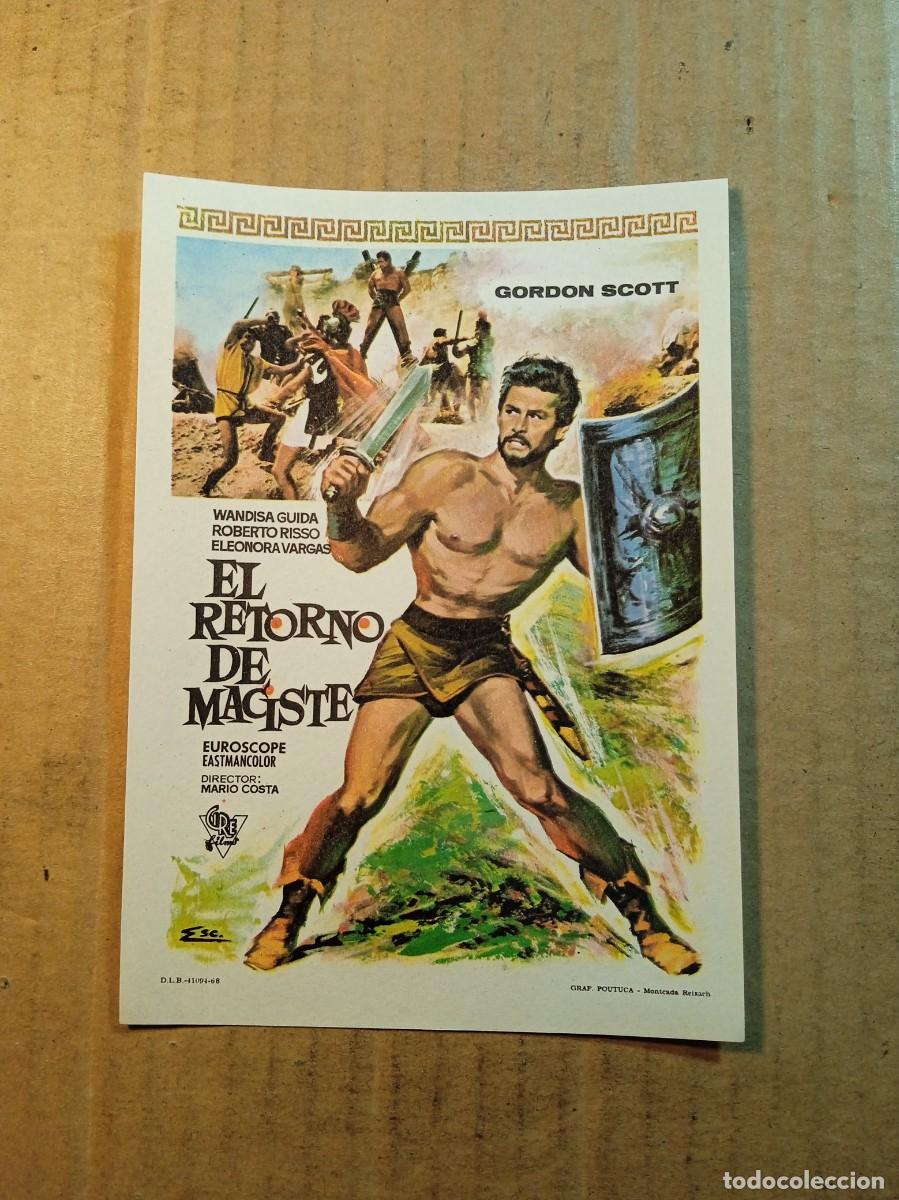Cine: FOLLETO DE MANO SIN PUBLICIDAD EL RETORNO DE MACISTE