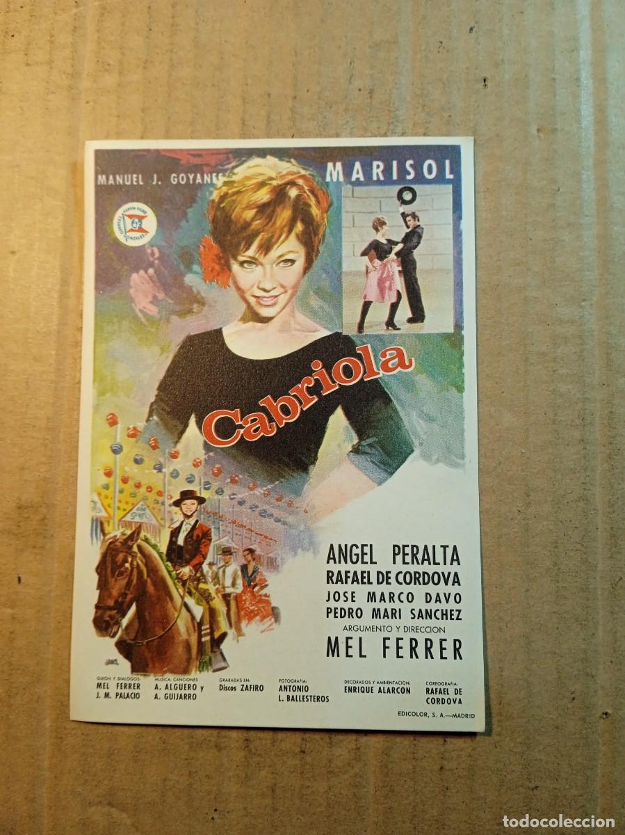 Cine: FOLLETO DE MANO SIN PUBLICIDAD CABRIOLA