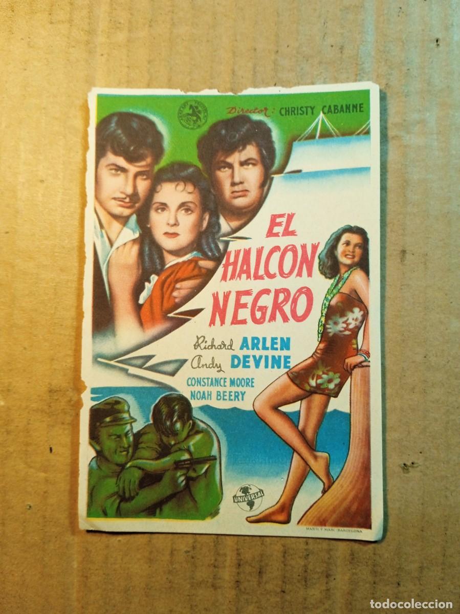 Cine: FOLLETO DE MANO SIN PUBLICIDAD EL HALCON NEGRO