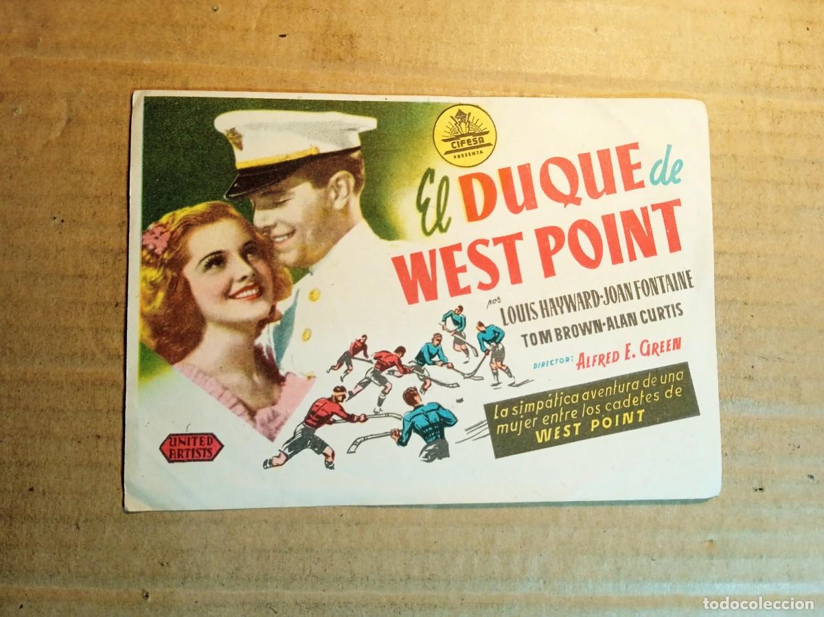 Cine: FOLLETO DE MANO SIN PUBLICIDAD EL DUQUE DE WEST POINT