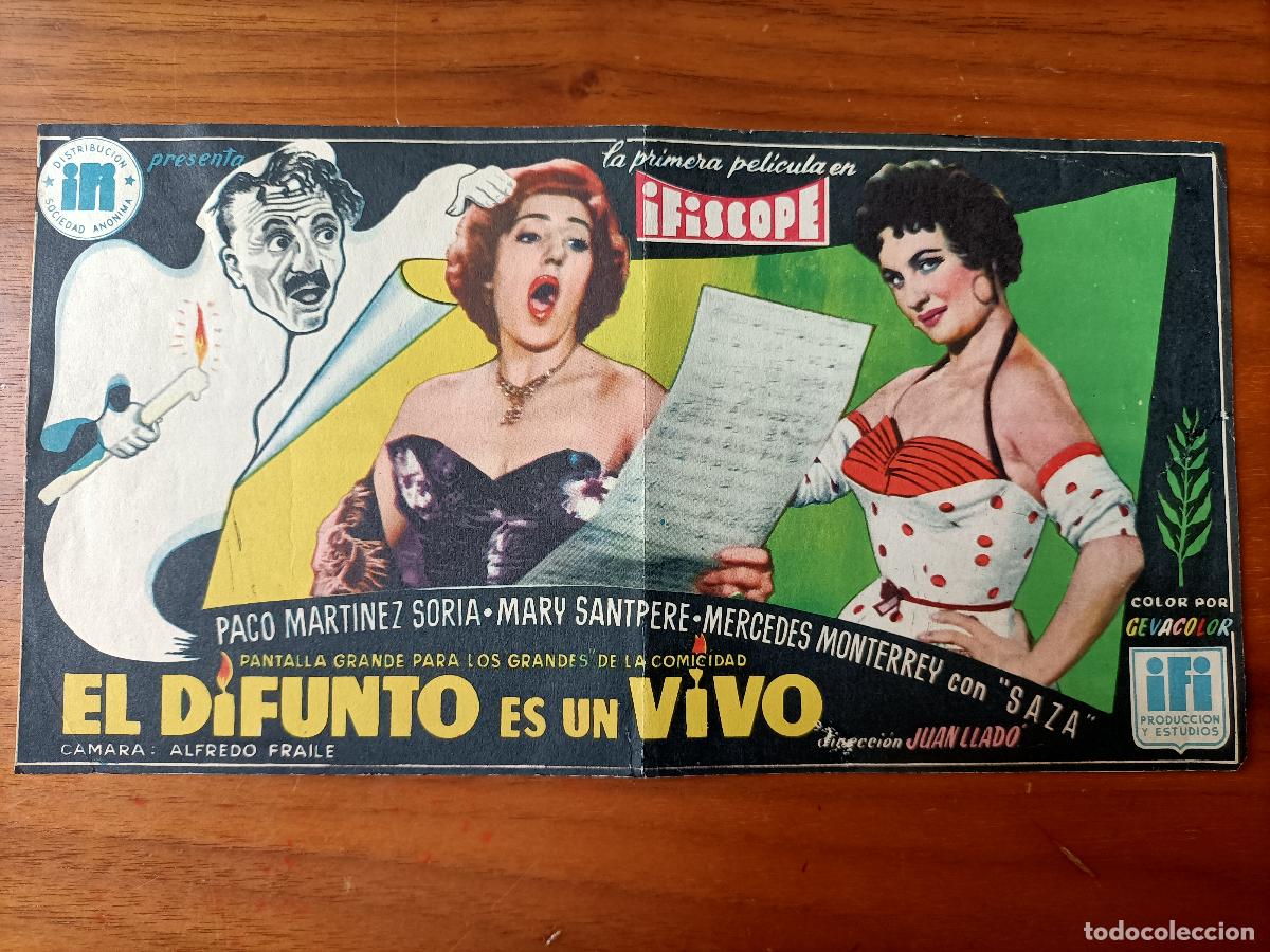 Cine: EL DIFUNTO ES UN VIVO, 1956 PACO MART&Iacute;NEZ SORIA. TAMA&Ntilde;O GRANDE. S/P. 2