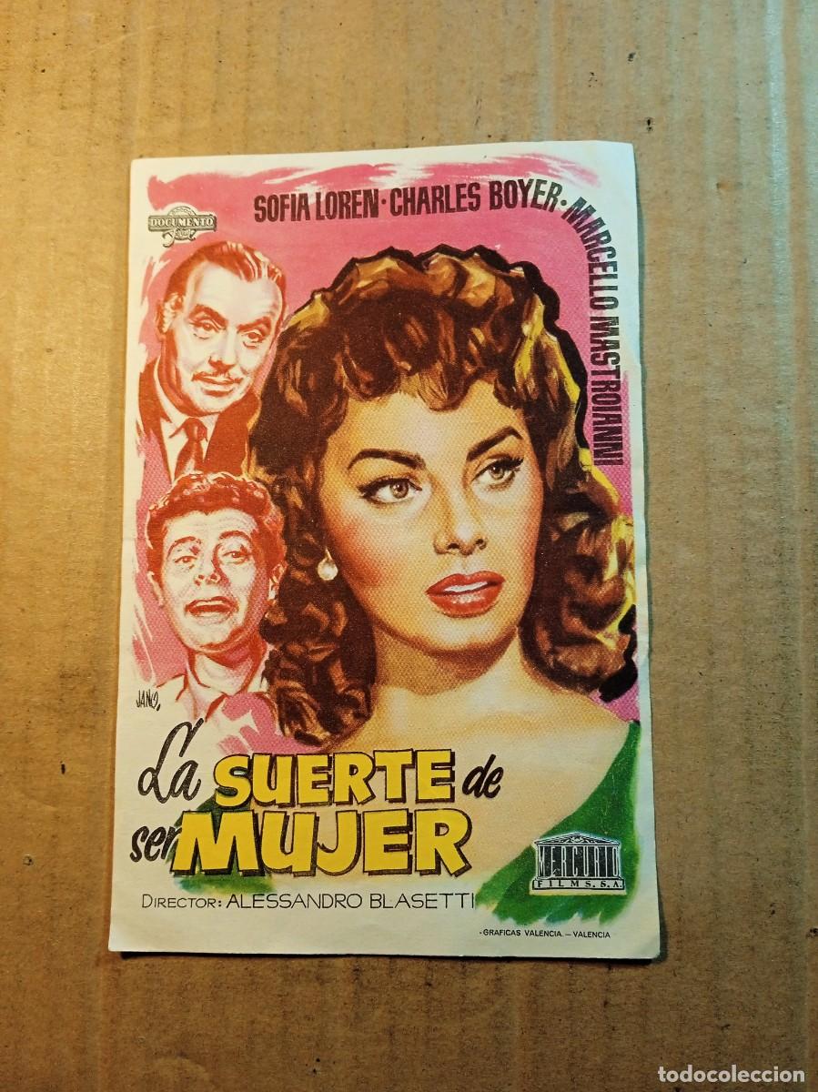 Cine: FOLLETO DE MANO SIN PUBLICIDAD LA SUERTE DE SER MUJER