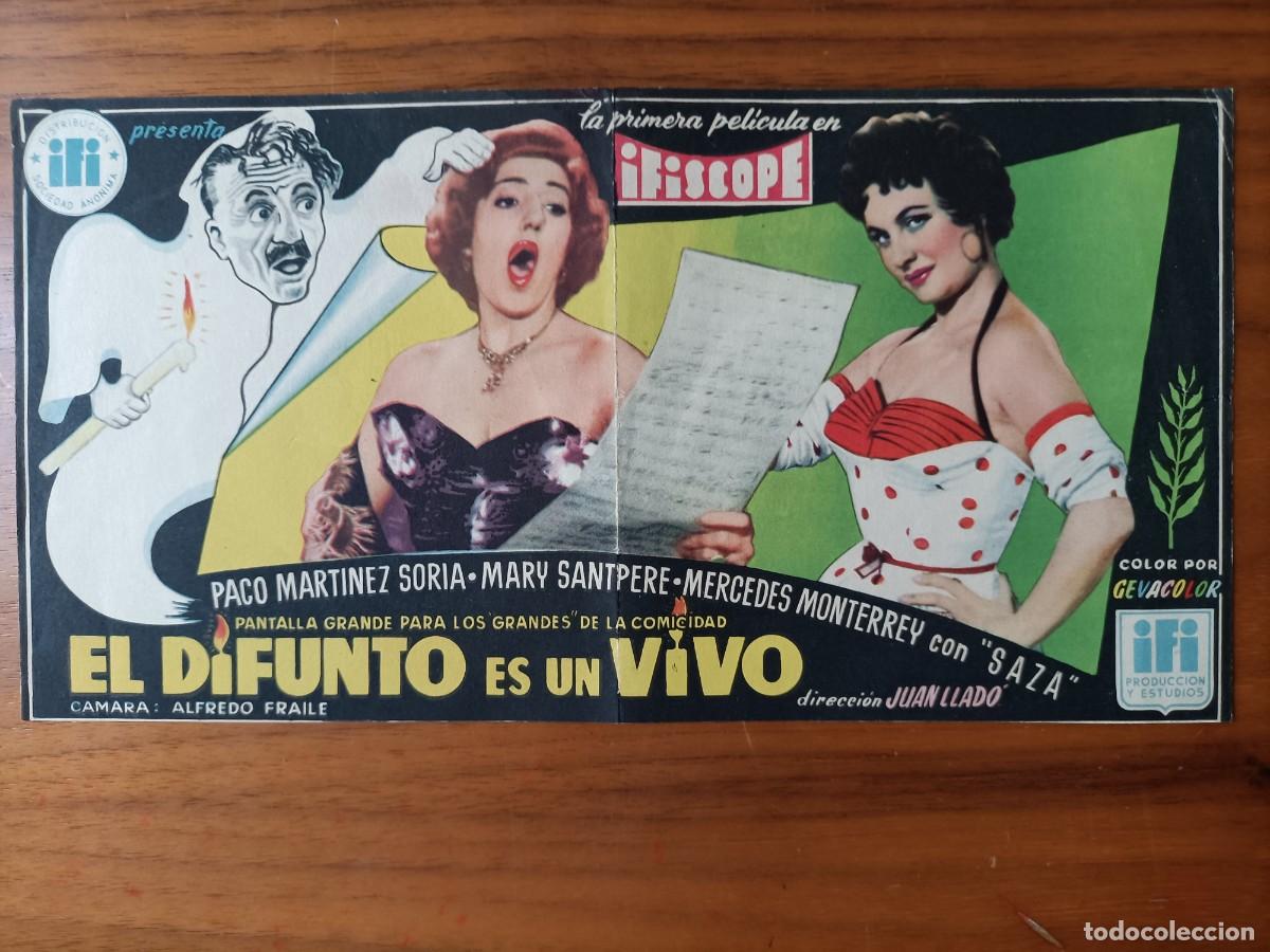 Cine: EL DIFUNTO ES UN VIVO, 1956 PACO MART&Iacute;NEZ SORIA. TAMA&Ntilde;O GRANDE. S/P. 3