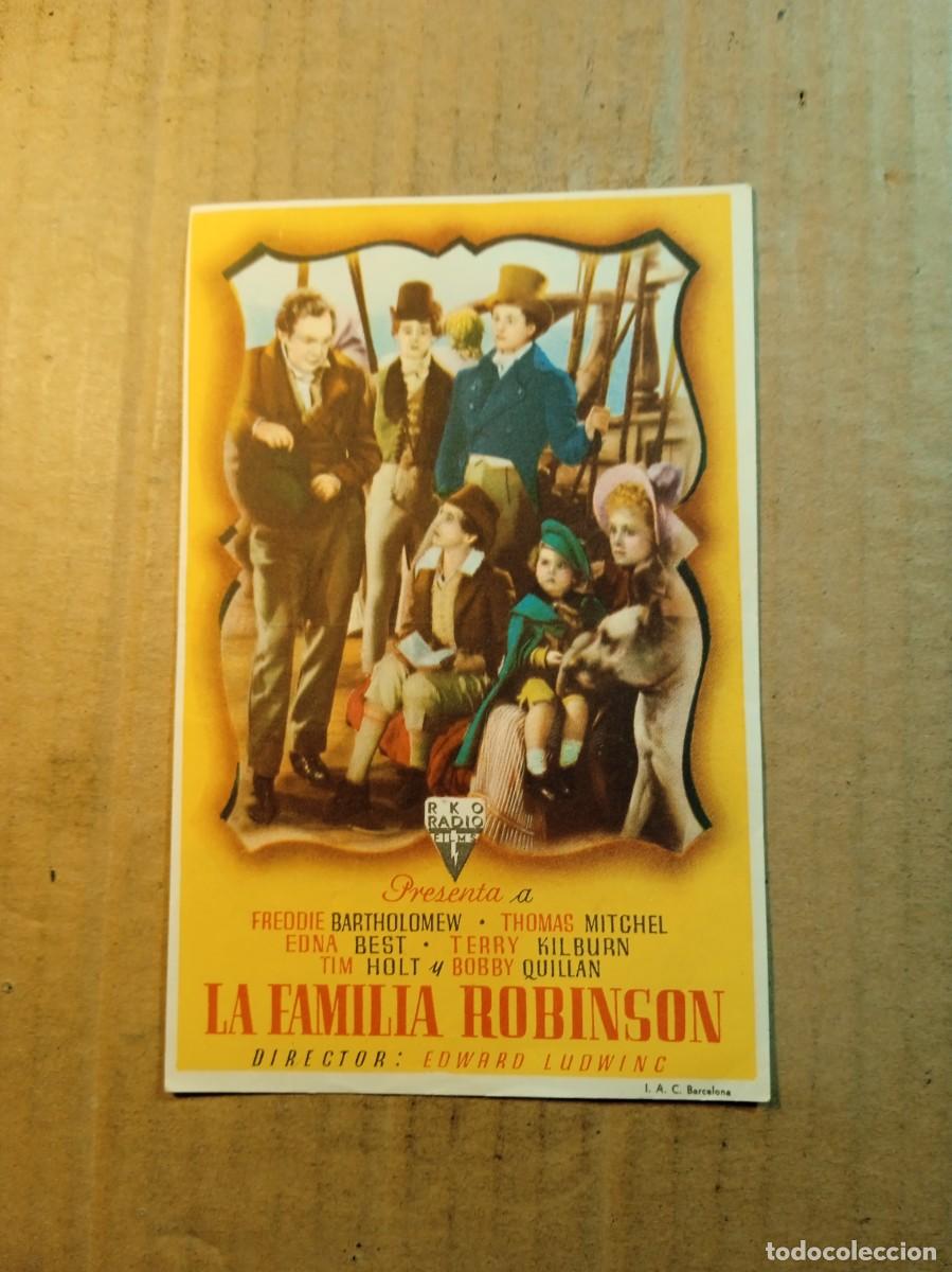 Cine: FOLLETO DE MANO SIN PUBLICIDAD LA FAMILIA ROBINSON