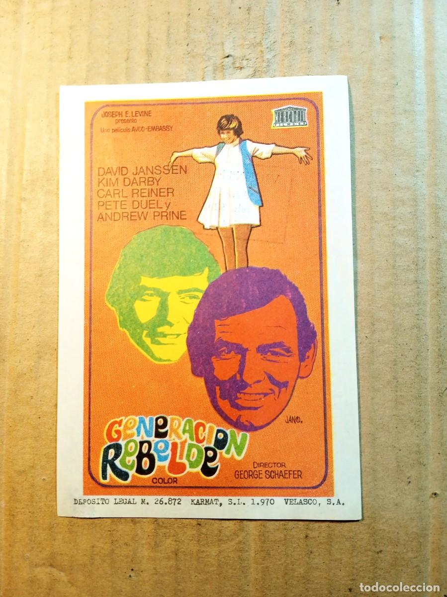 Cine: FOLLETO DE MANO SIN PUBLICIDAD GENERACION REBELDE