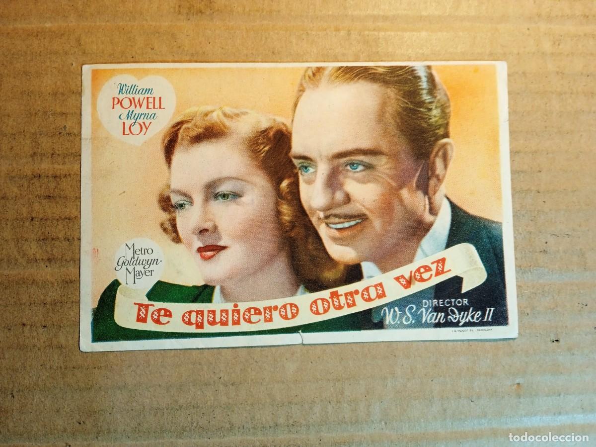 Cine: FOLLETO DE MANO SIN PUBLICIDAD TE QUIERO OTRA VEZ