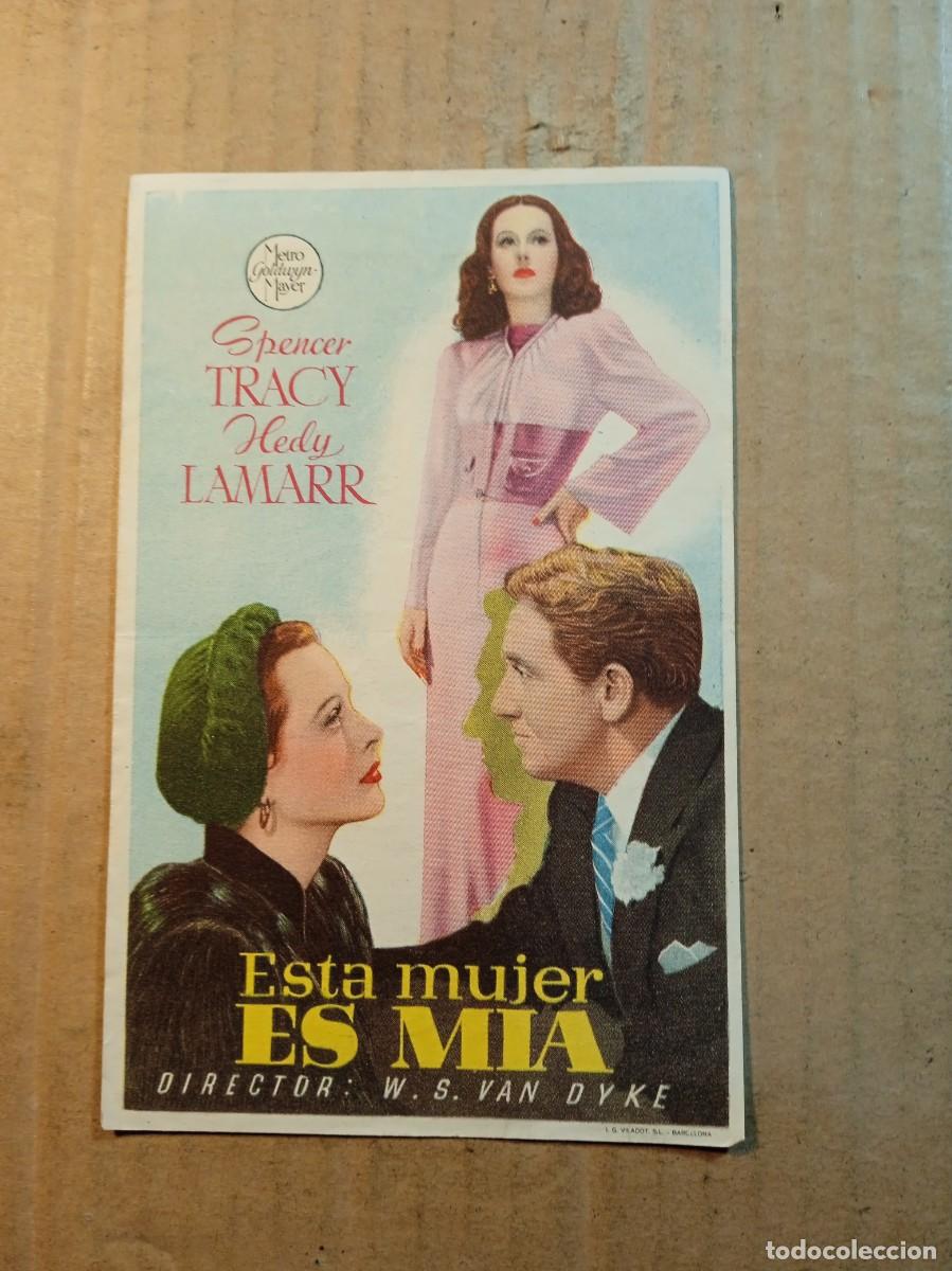 Cine: FOLLETO DE MANO SIN PUBLICIDAD ESTA MUJER ES MIA