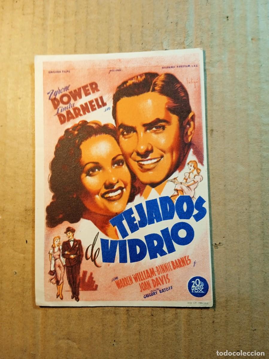 Cine: FOLLETO DE MANO SIN PUBLICIDAD TEJADOS DE VIDRIO