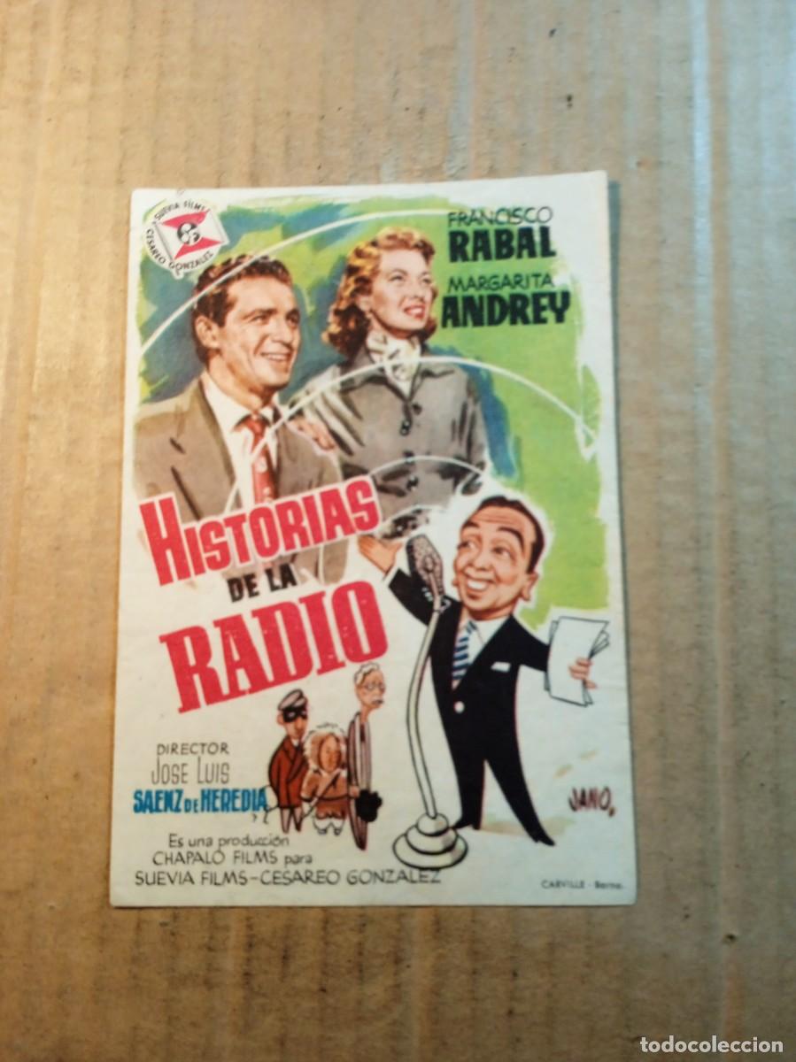 Cine: FOLLETO DE MANO SIN PUBLICIDAD HISTORIAS DE LA RADIO