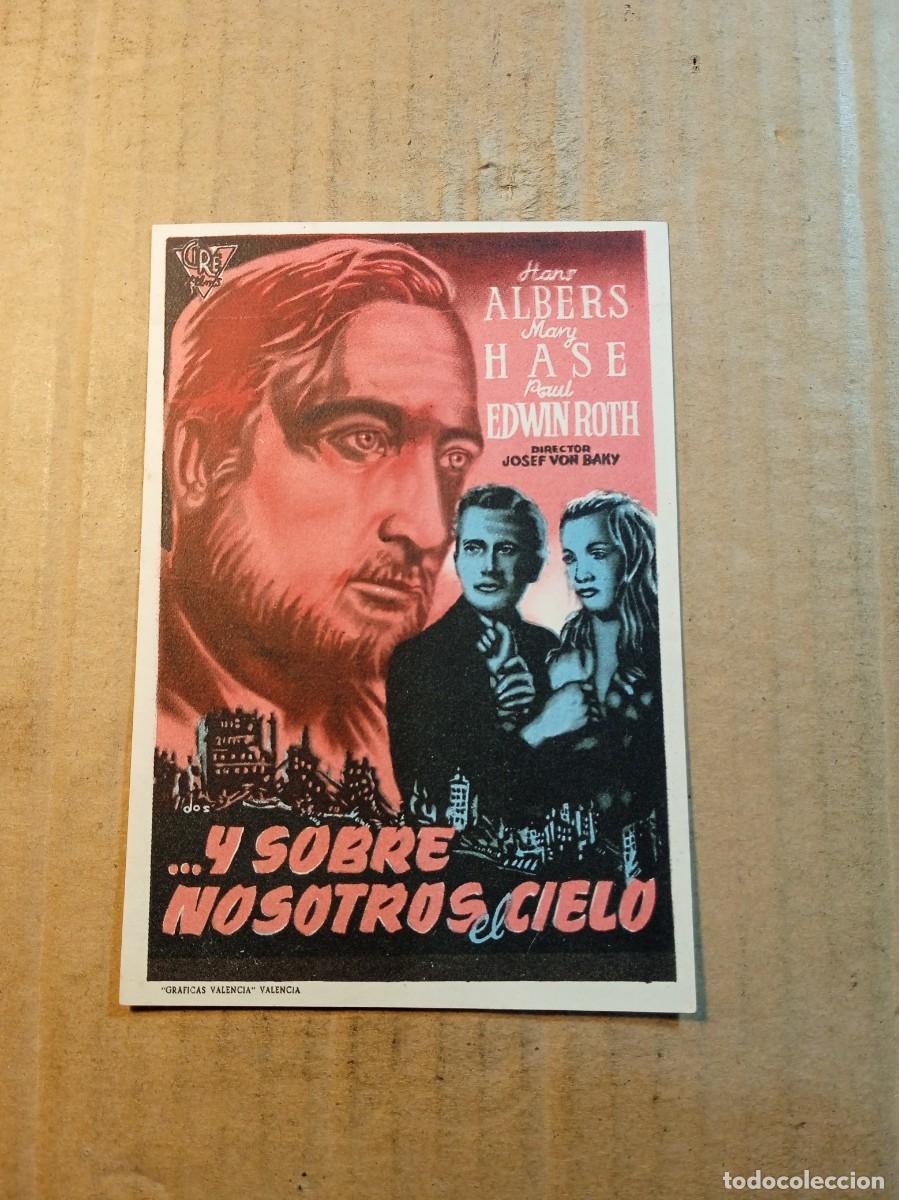  Foglietti di film di film antichi di cinema: FOLLETO DE MANO SIN PUBLICIDAD ...Y SOBRE NOSOTROS EL CIELO