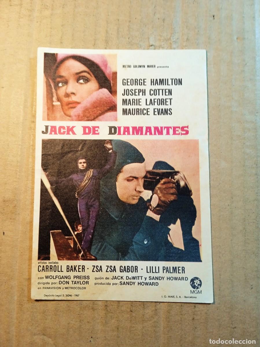 Cine: FOLLETO DE MANO SIN PUBLICIDAD JACK DE DIAMANTES