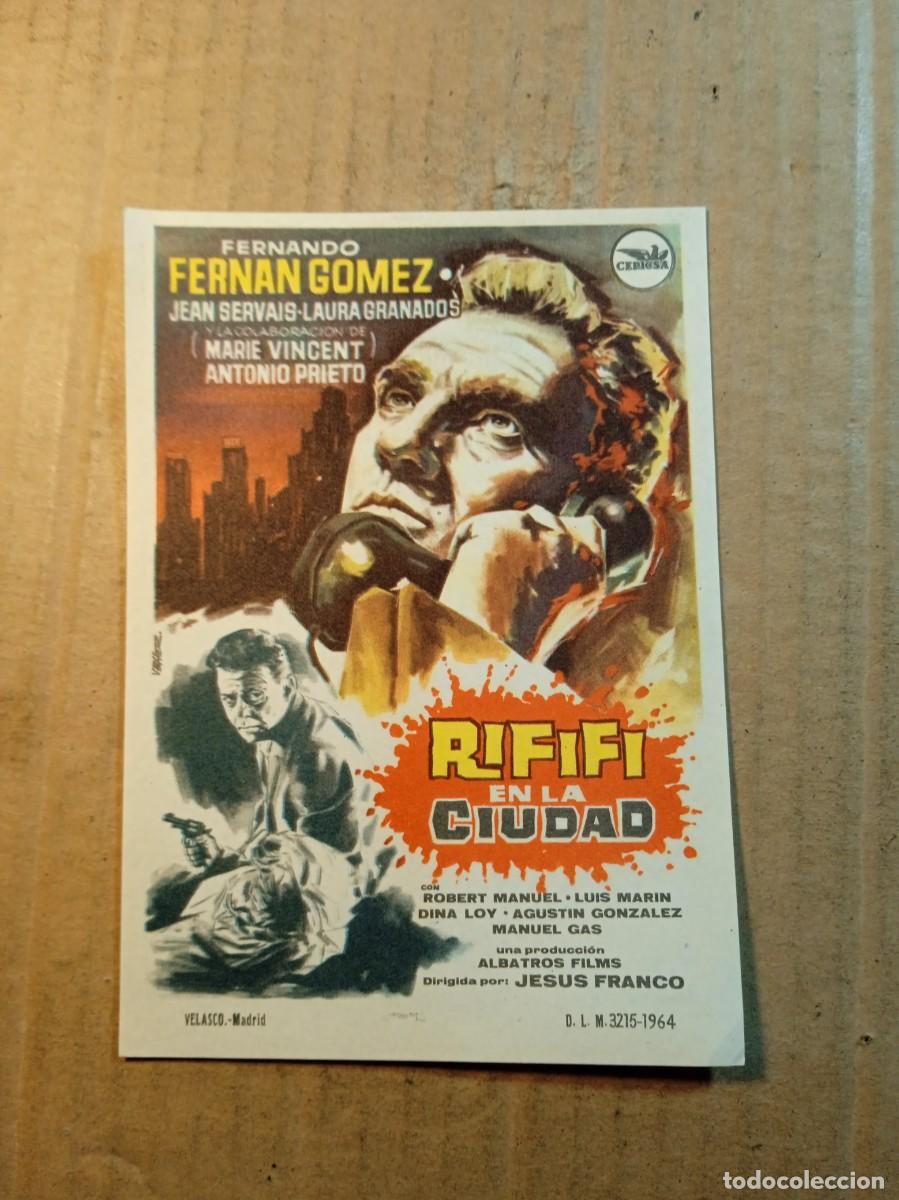 Cine: FOLLETO DE MANO SIN PUBLICIDAD RIFIFI EN LA CIUDAD