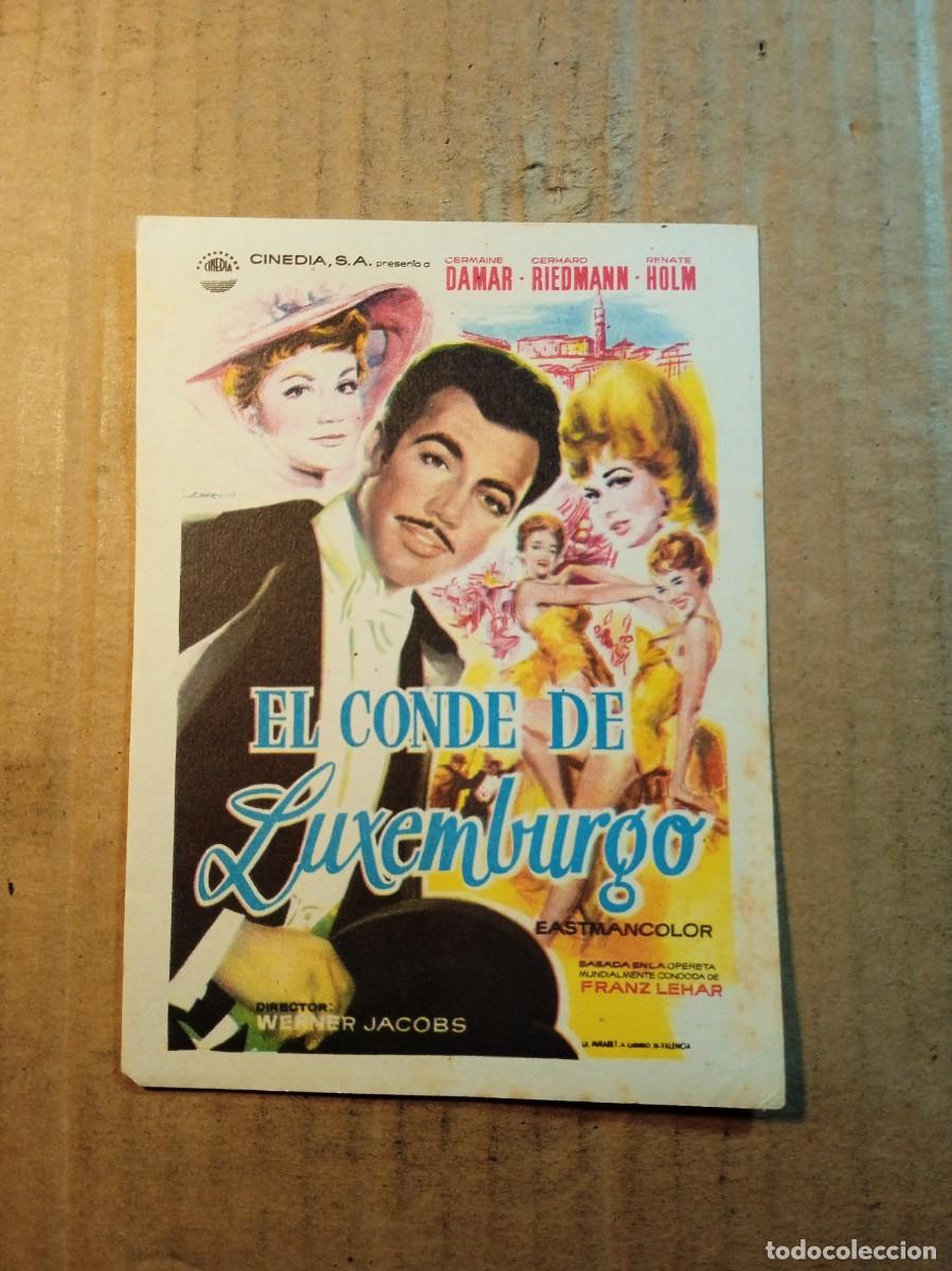 Cine: FOLLETO DE MANO SIN PUBLICIDAD EL CONDE DE LUXEMBURGO