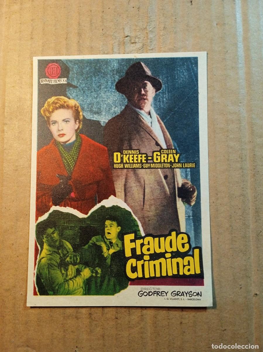 Cine: FOLLETO DE MANO SIN PUBLICIDAD FRAUDE CRIMINAL