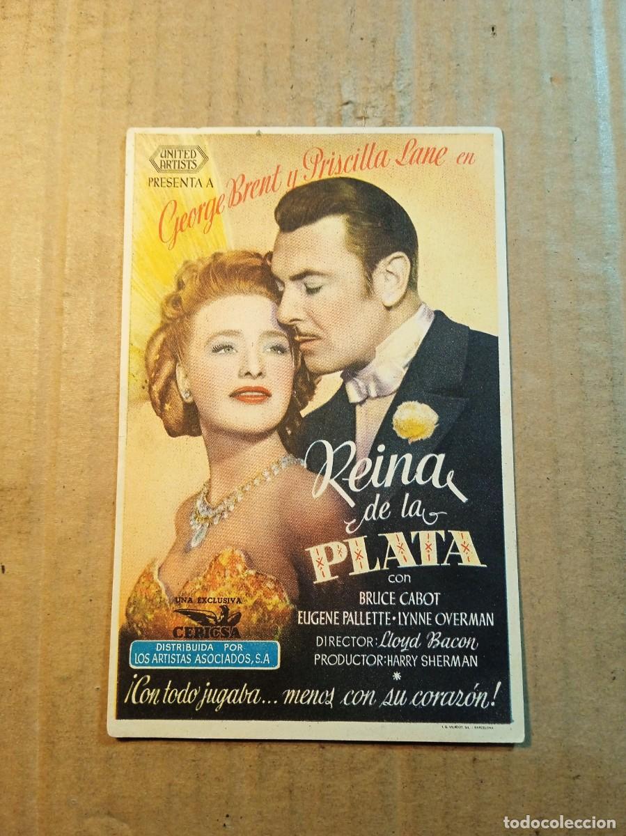 Cine: FOLLETO DE MANO SIN PUBLICIDAD REINA DE LA PLATA