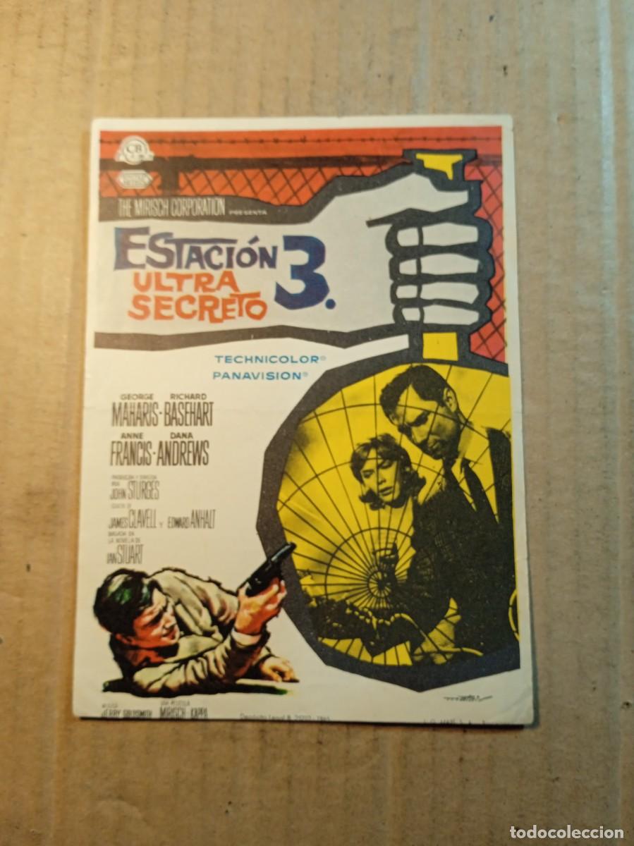 Cine: FOLLETO DE MANO SIN PUBLICIDAD ESTACION 3 ULTRA SECRETO