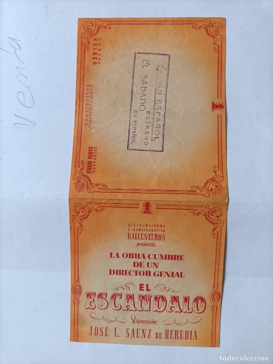 Cine: EL ESCANDALO. C/P. SAL&Oacute;N ESPA&Ntilde;OL, MELILLA. 1943 ES DOBLE.