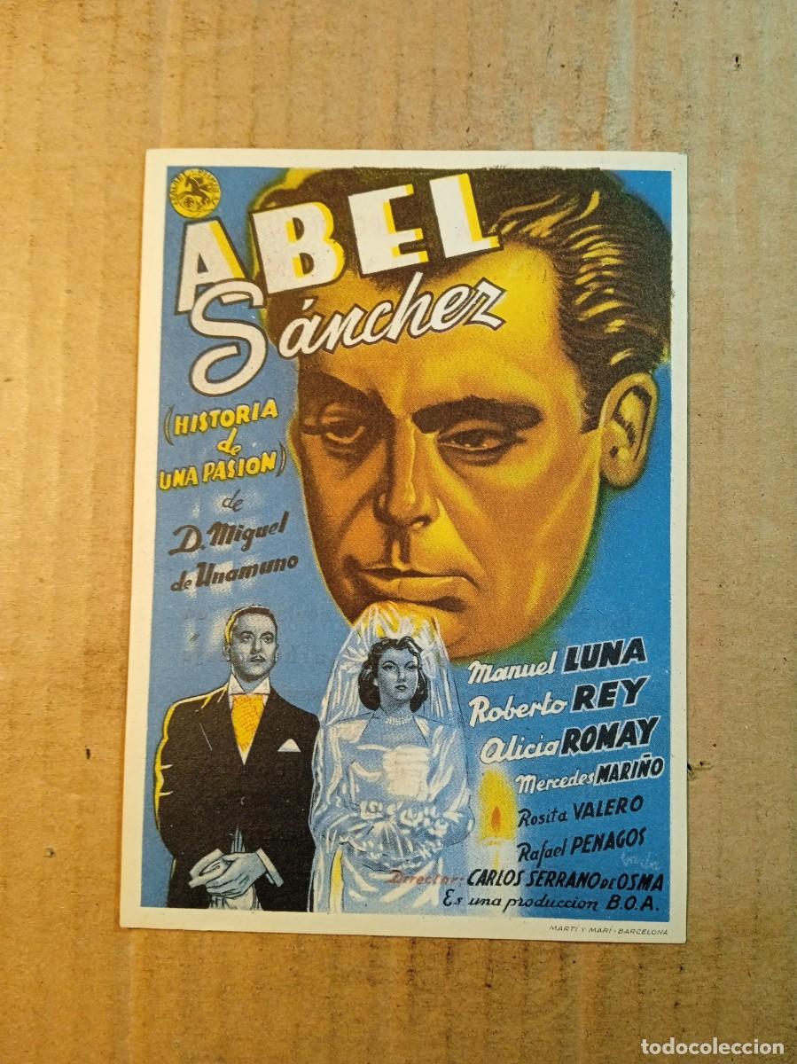 Cine: FOLLETO DE MANO CON PUBLICIDAD ABEL SANCHEZ HISTORIA DE UNA PRISION