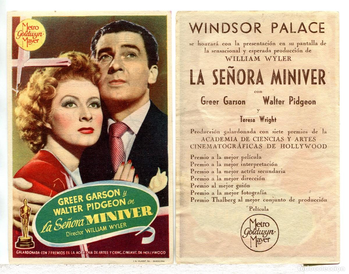 Cine: LA SE&Ntilde;ORA MINIVER, con Greer Garson.