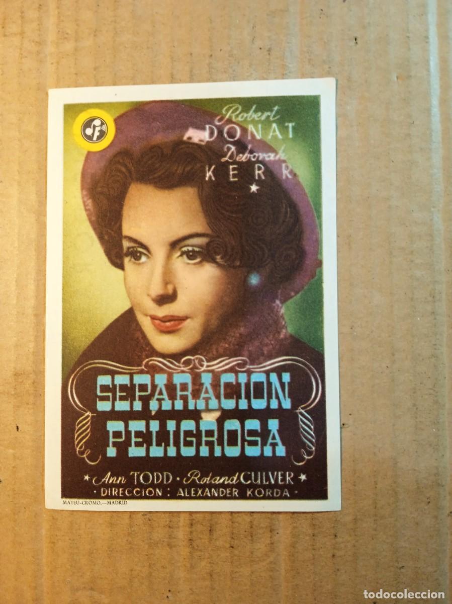 Cine: FOLLETO DE MANO CON PUBLICIDAD SEPARACION PELIGROSA