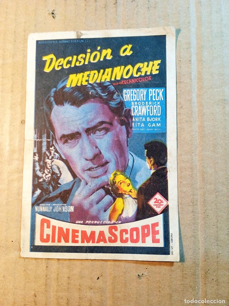 Cine: FOLLETO DE MANO CON PUBLICIDAD DECISION A MEDIANOCHE